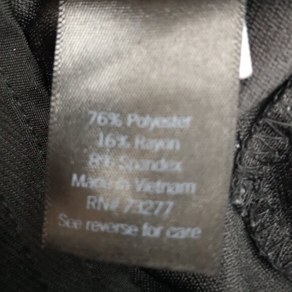 Simply Vera Vera Wang Ladies Size 12 Black Straight Leg Dress Pants - Picture 4 of 11